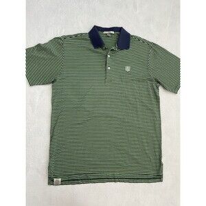 Peter Millar Polo Shirt Men's M Workwear Career Performance Golf Striped Comfort